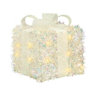 Beliani Weihnachtsdekoration 3er Set aus Kunststoff Modern HALLANGEN  