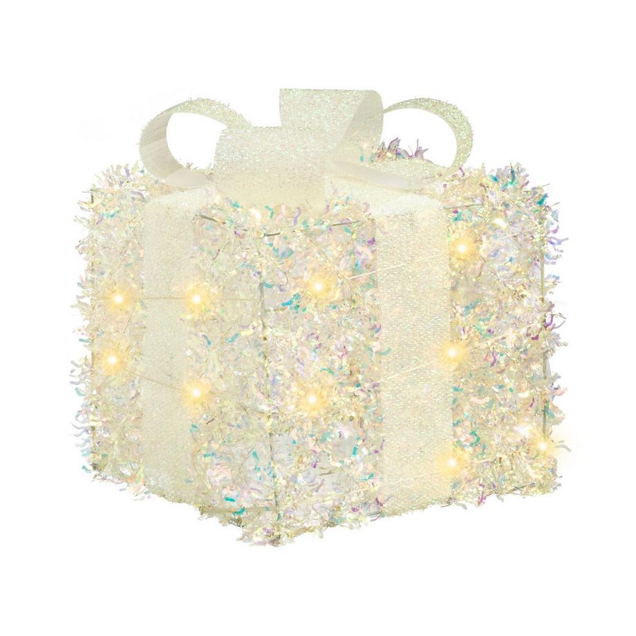 Beliani Weihnachtsdekoration 3er Set aus Kunststoff Modern HALLANGEN  