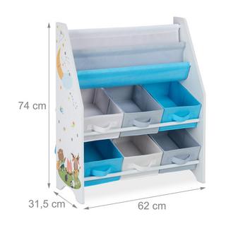 B2X Kinderregal mit 6 Schubladen & 2 Hängefächer  