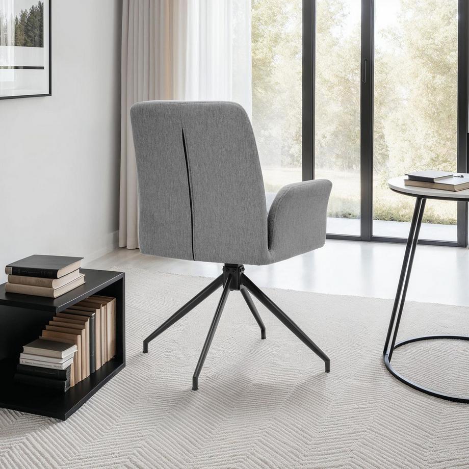 Tectake Chaise de bureau pivotante DAYA tissu robuste et rembourré  