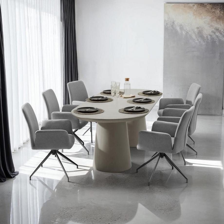 Tectake Chaise de bureau pivotante DAYA tissu robuste et rembourré  