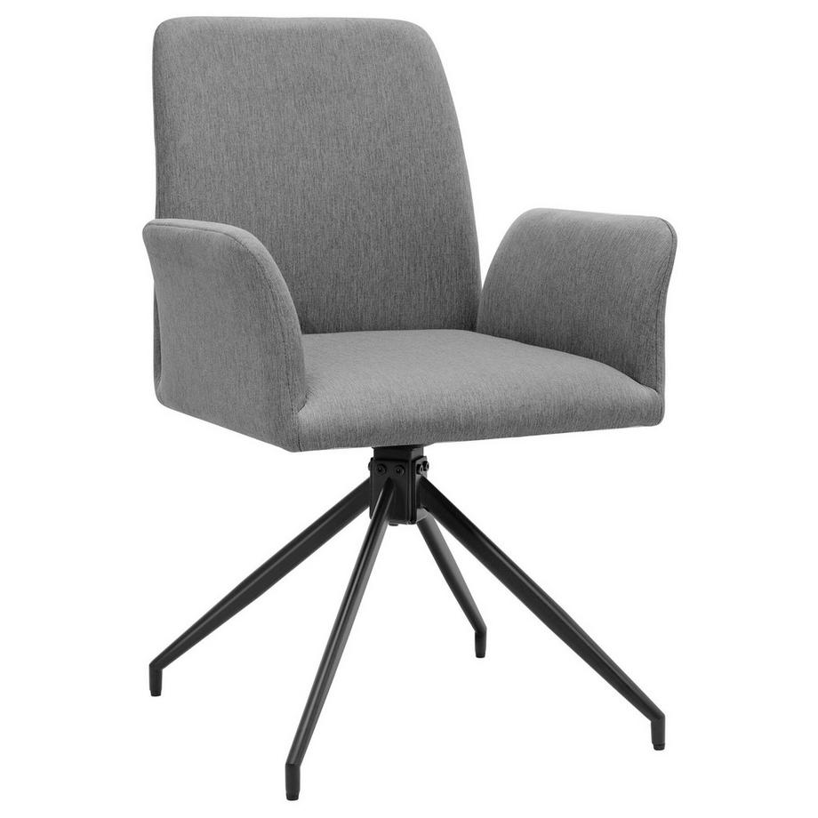 Tectake Chaise de bureau pivotante DAYA tissu robuste et rembourré  