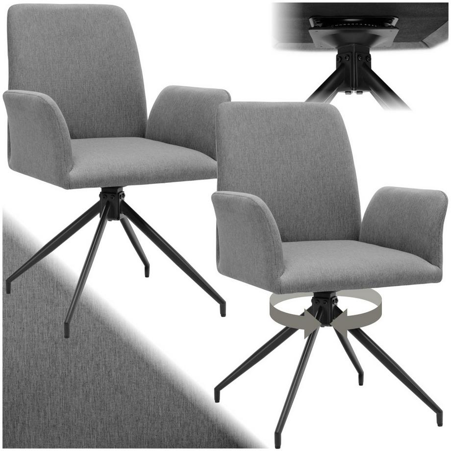 Chaise de bureau pivotante DAYA tissu robuste et rembourré