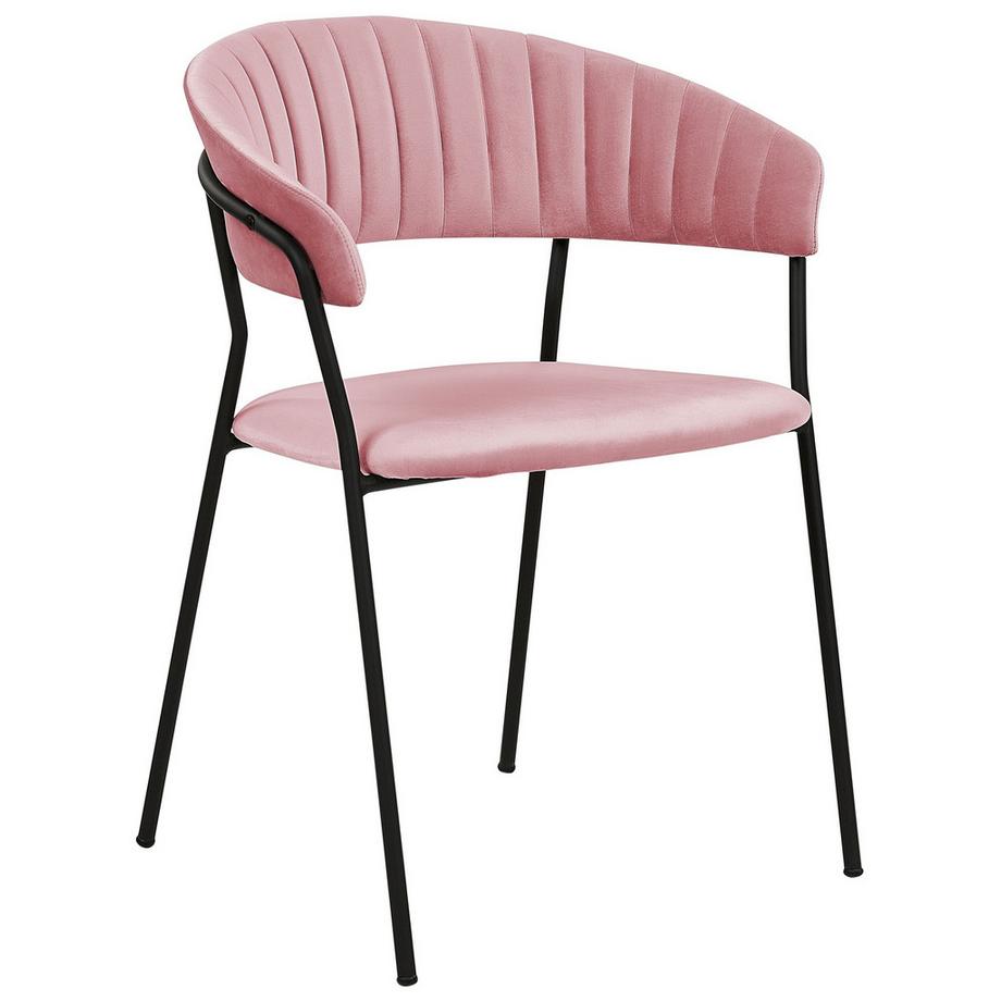 Beliani Lot de 2 chaises de salle à manger en Velours Glamour MARIPOSA  