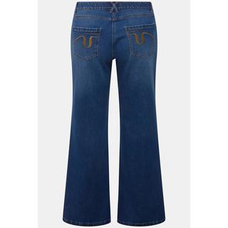 Ulla Popken  Jeans modello Mary in cotone biologico con taglio della gamba ampio e cintura comoda 