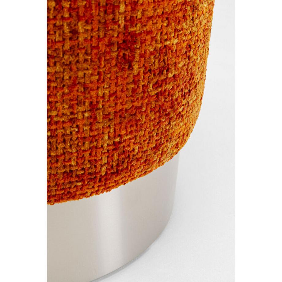 KARE Design Hocker Berry High silber orange rund 39  