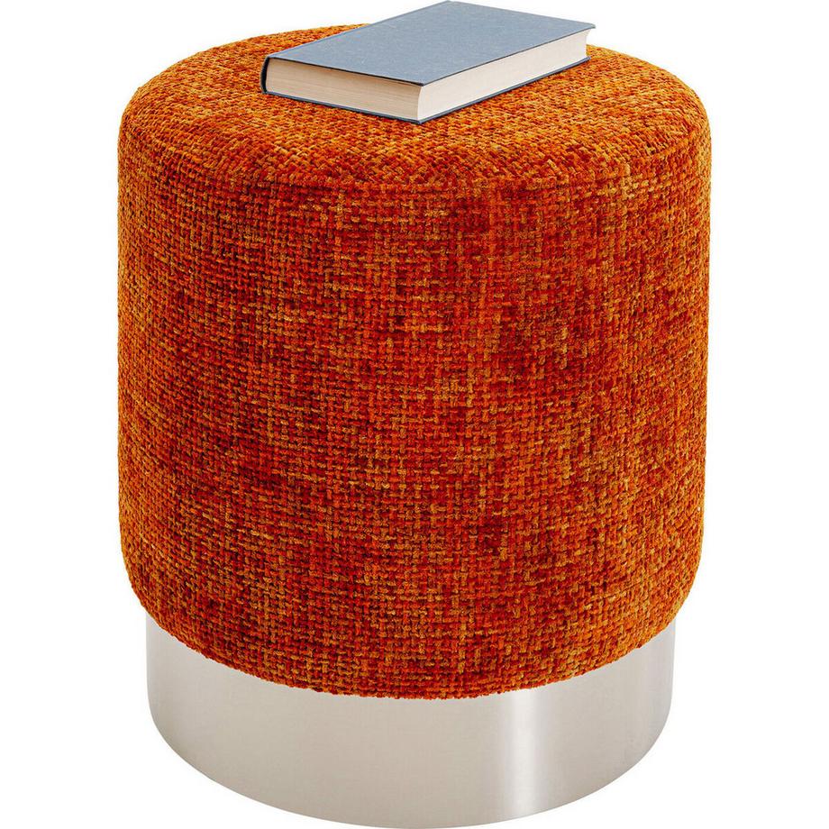KARE Design Hocker Berry High silber orange rund 39  