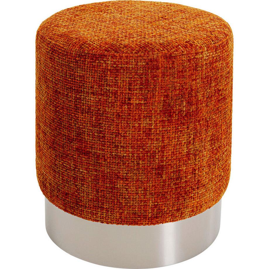 KARE Design Hocker Berry High silber orange rund 39  