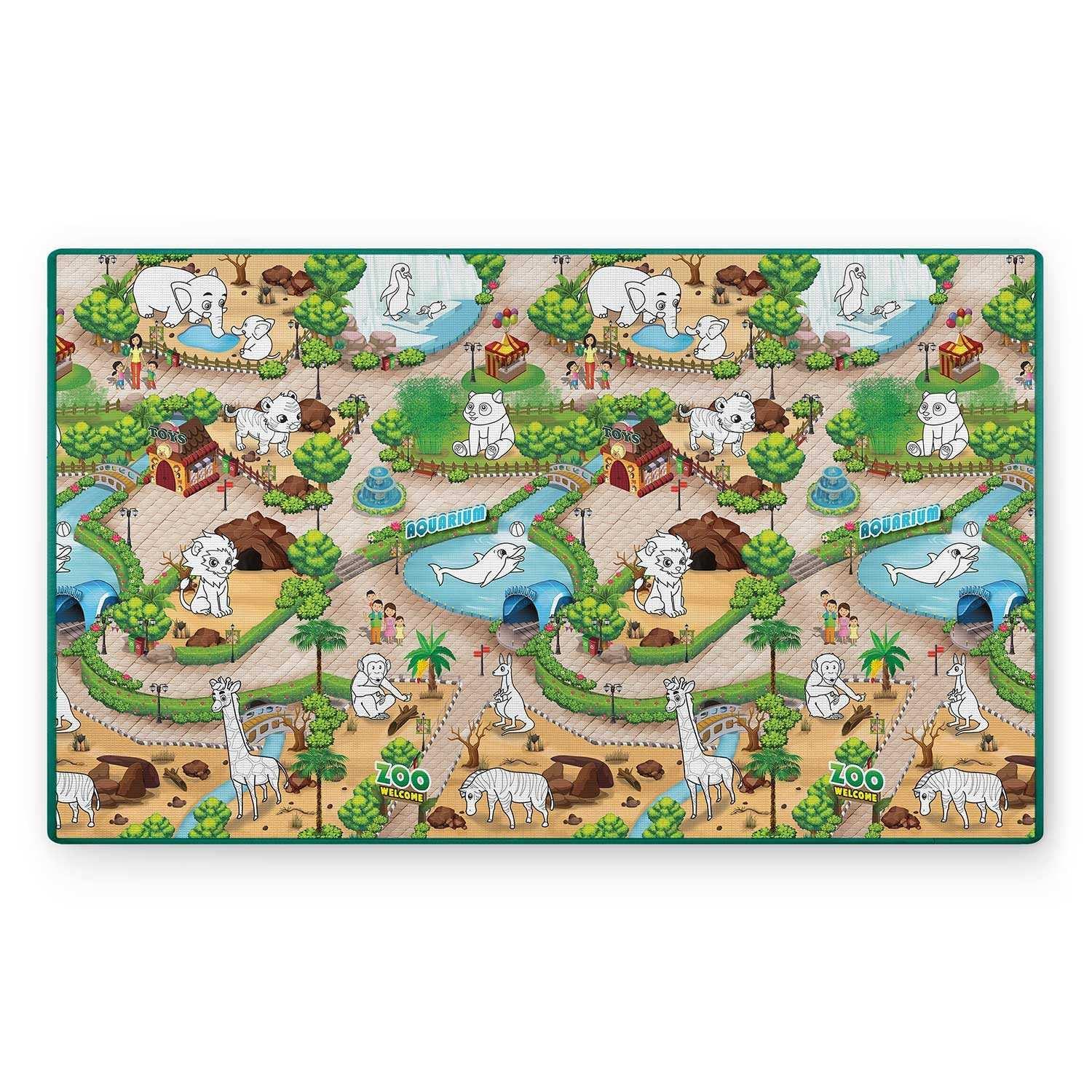 B2X Malmatte für Kinder, rollbar 200 x 120 x 0,3 cm - Ricokids RK-343  