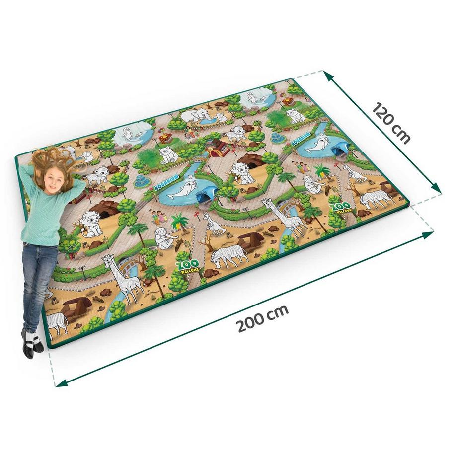 B2X Tapis de coloriage pour enfants, enroulable 200 x 120 x 0,3 cm - Ricokids RK-343  