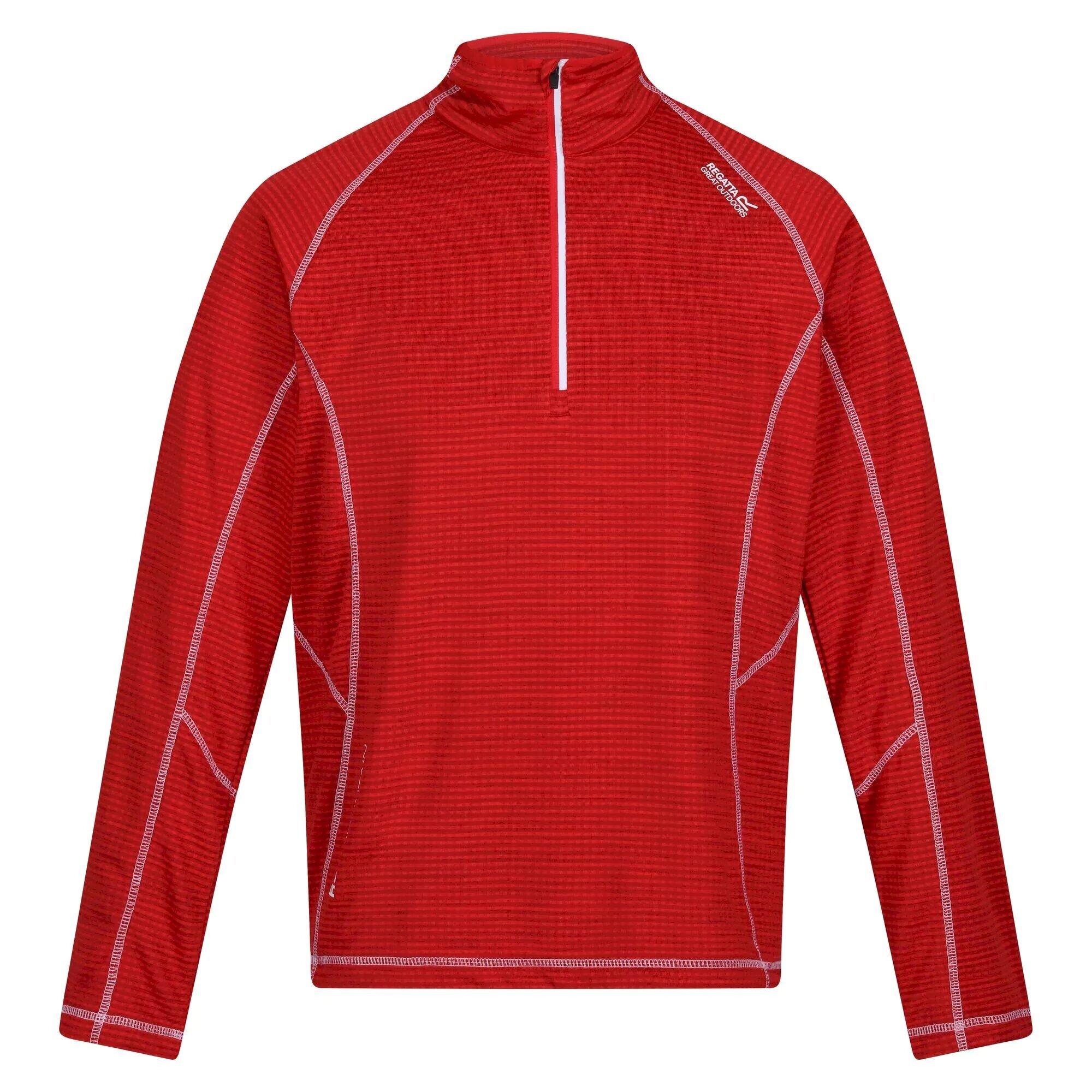 Image of Fleece Oberteil Yonder, Mit Reißverschluss Bis Zur Brust, Schnelltrocknend Herren Rot Bunt S
