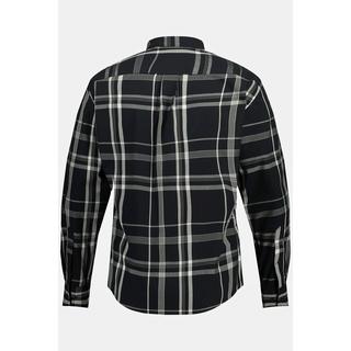 JP1880  Camicia a quadri dalla vestibilità moderna con maniche lunghe e colletto button-down, fino alla tg. 8XL 