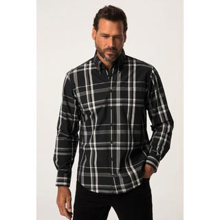 JP1880  Camicia a quadri dalla vestibilità moderna con maniche lunghe e colletto button-down, fino alla tg. 8XL 