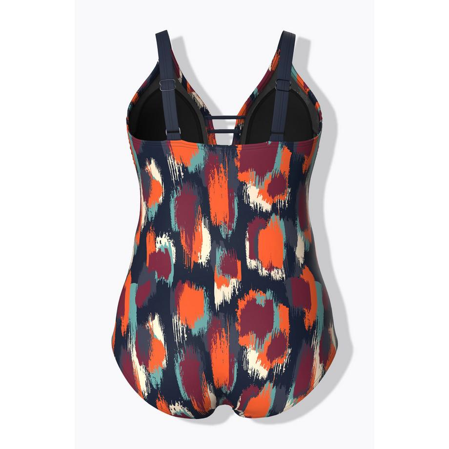 Ulla Popken Maillot de bain Motif Taches Bonnets Souples Bandes Fantaisie  