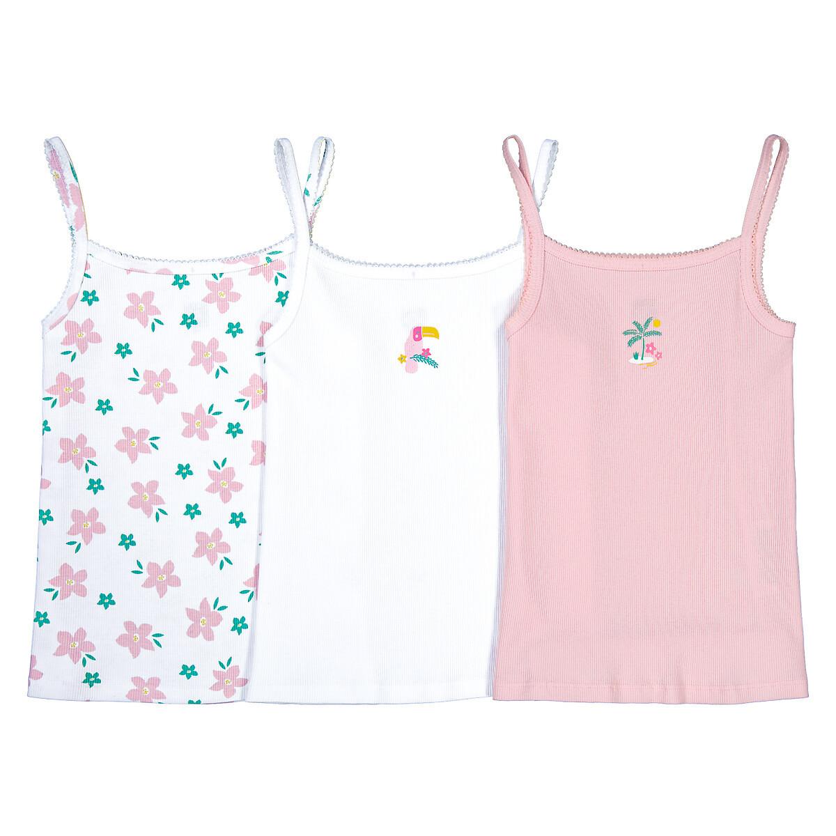 Image of 3er-pack Unterhemden Mit Schmalen Trägern Mädchen Weiss 114