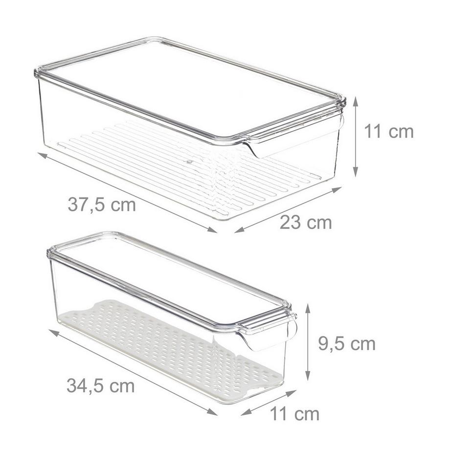 B2X Set di 3 contenitori per frigorifero  