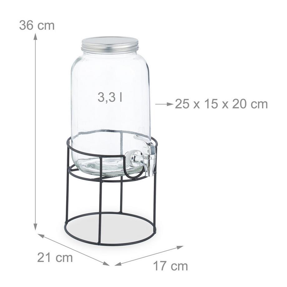 Northix Distributeur de boissons avec support  