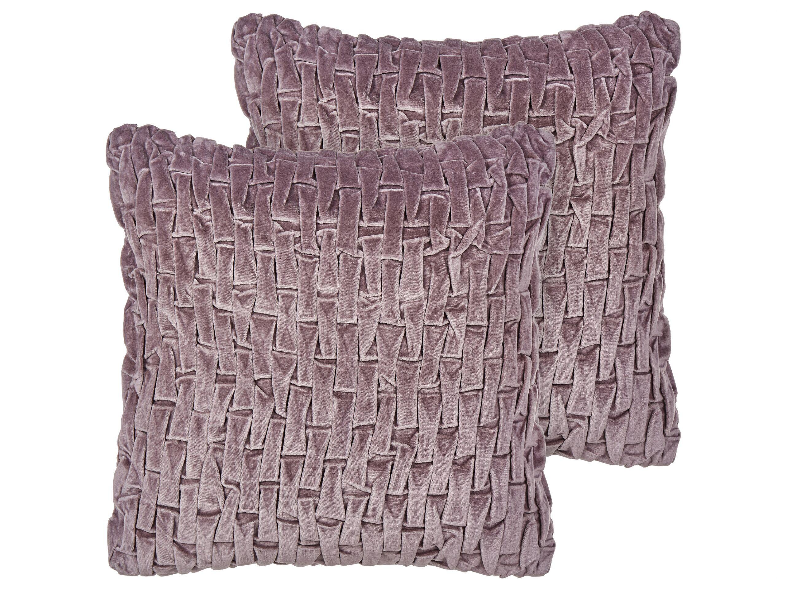 Beliani Lot de 2 coussins en Velours Moderne CHIRITA  