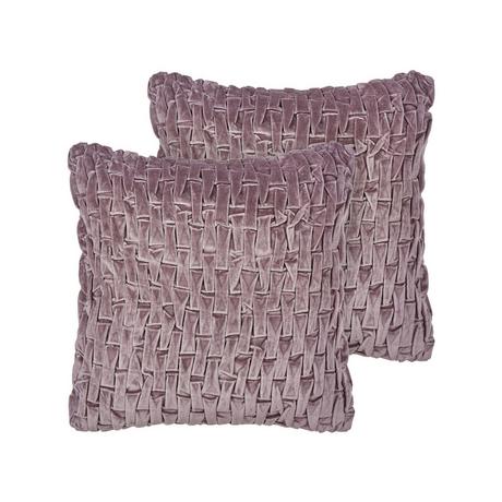 Beliani Lot de 2 coussins décoratifs en Velours Moderne CHIRITA  