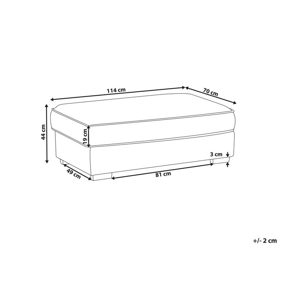 Beliani Ottomana en Tessuto Minimalista RENDERS  
