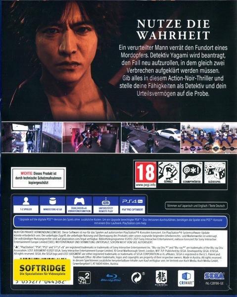 SEGA  SEGA Lost Judgment Standard Englisch, Deutsch PlayStation 4 