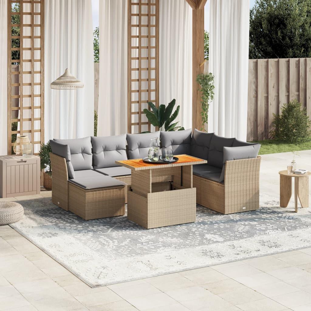 VidaXL Ensemble de canapés de jardin rotin synthétique  