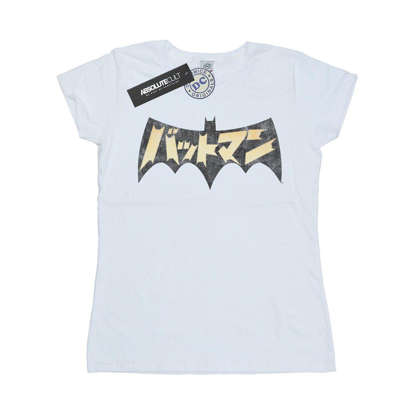 Image of Batman International Logo Tshirt Damen Weiss L