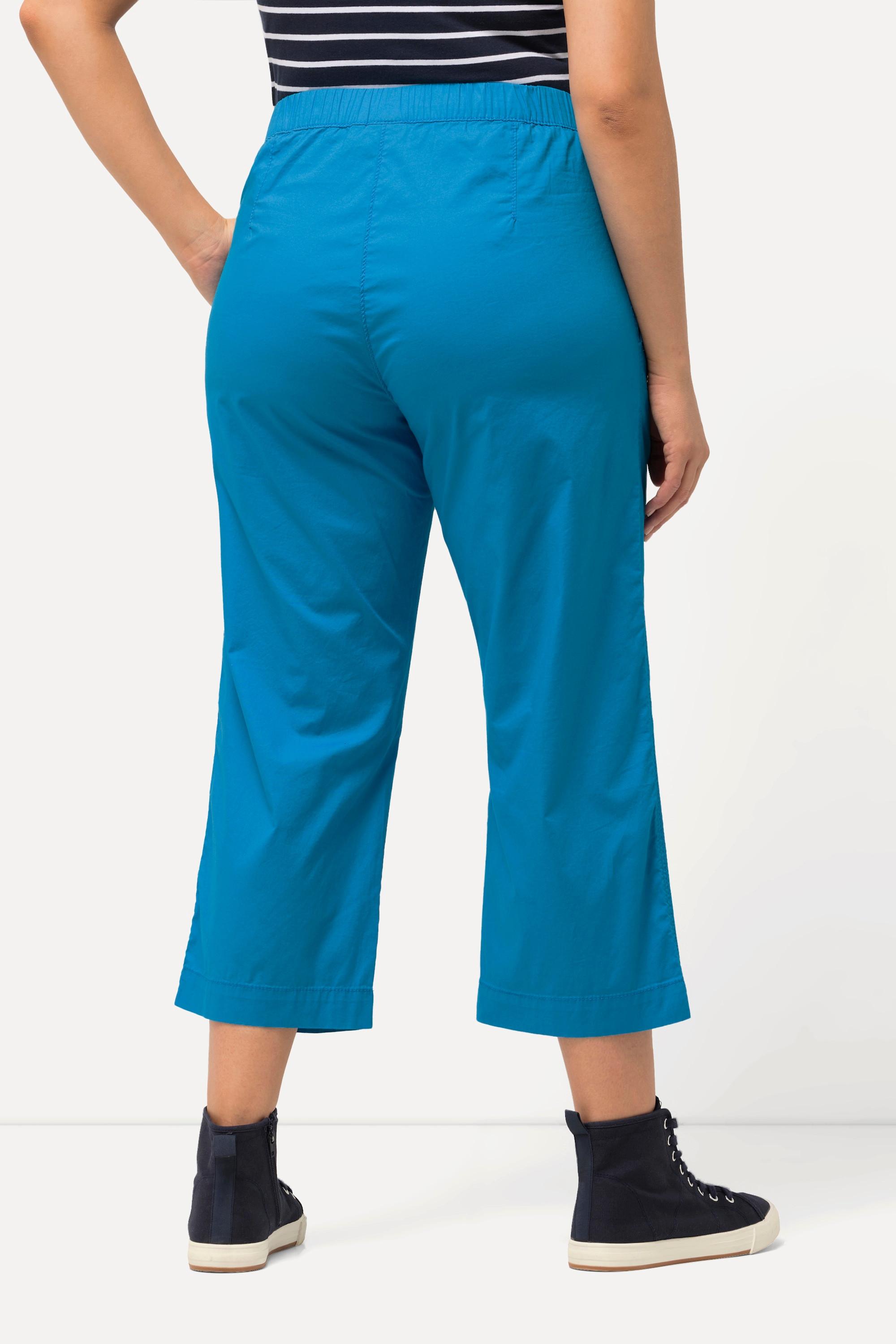 Ulla Popken  Pantalon 7/8 Ruby avec genoux préformés, jambes droites et taille élastique 