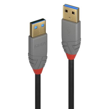 LINDY  36753 USB Kabel 3 m USB 3.2 Gen 1 (3.1 Gen 1) USB A Schwarz, Grau 