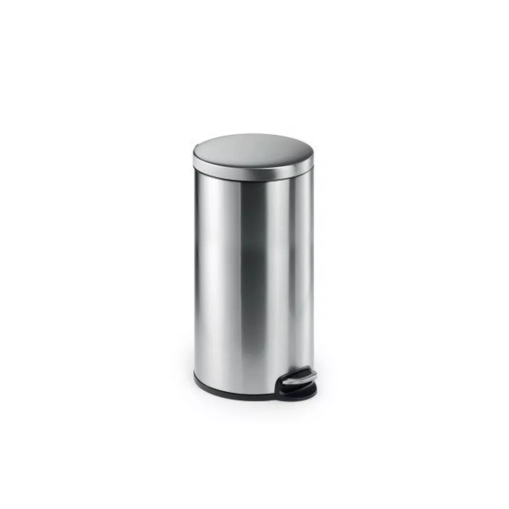 DURABLE – Treteimer 30lt Edelstahl, 65.5x35cm, 16 L, Silber