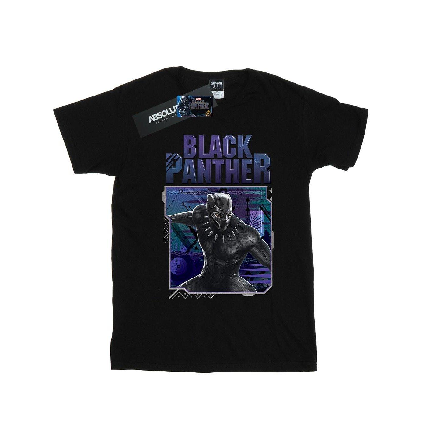 Image of Black Panther Tech Badge Tshirt Herren Schwarz M