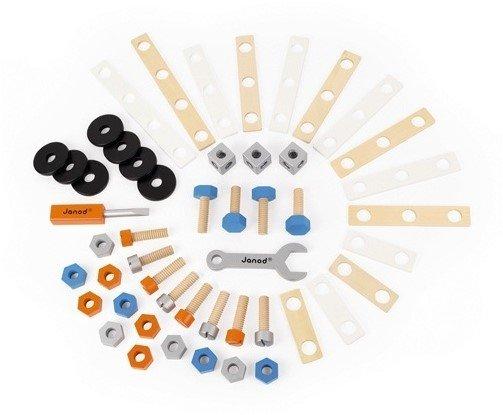 Image of Brico'kids Eimer Mit 50 Teilen, Holz-konstruktionsspiel Und Spielzeugnachbildung, Mit 5 Modellen, Feinmotorische Fähigkeiten Und Kreativität, Ab 3 Jahren, J06480 Unisex ONE SIZE