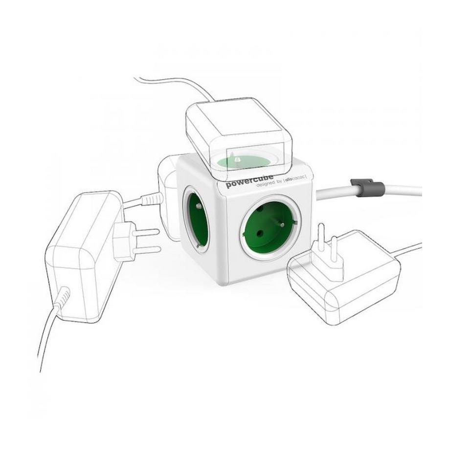 Northix  Mehrfachsteckdose, Würfel - 1,5 m 