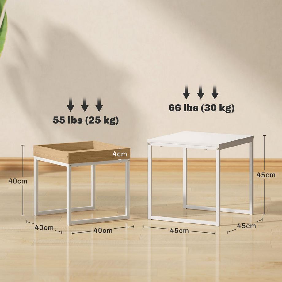 HOMCOM Ensemble de table basse  