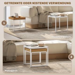 HOMCOM Ensemble de table basse  