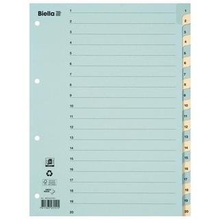 Biella  Répertoire en carton onglets renforcés, 1-20 - x 10 