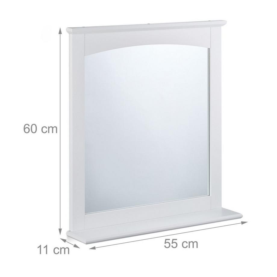 Northix Badezimmerspiegel mit Ablage MDF  