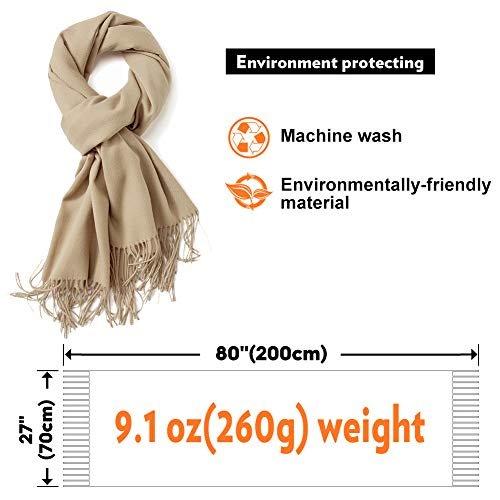 Only-bags.store Warmer Winter Herbst Einfarbiger Schal mit Quasten  