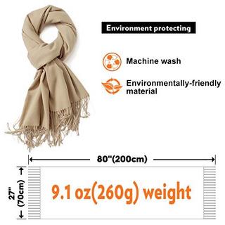 Only-bags.store Warmer Winter Herbst Einfarbiger Schal mit Quasten  