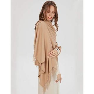 Only-bags.store Warmer Winter Herbst Einfarbiger Schal mit Quasten  