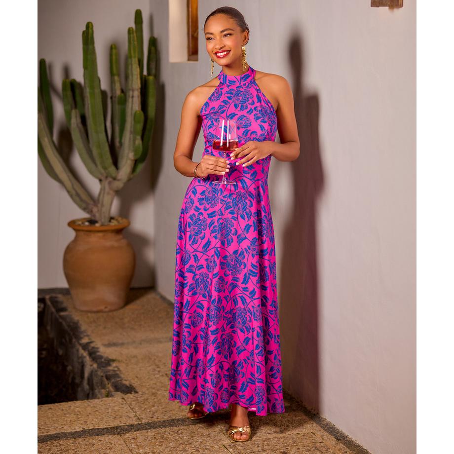 Joe Browns Robe Maxi Imprimée Licou Design  