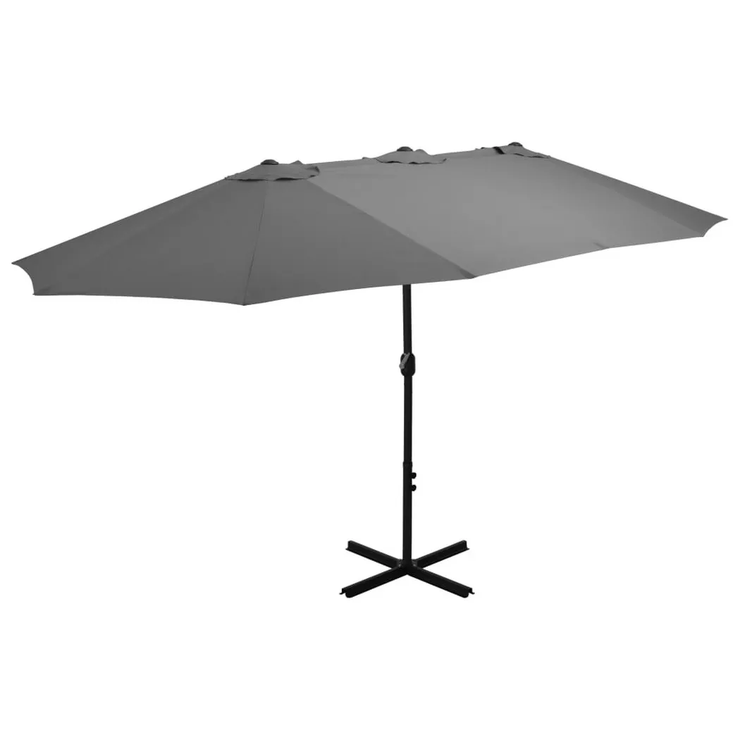 VidaXL - Sonnenschirm, One Size, Grau