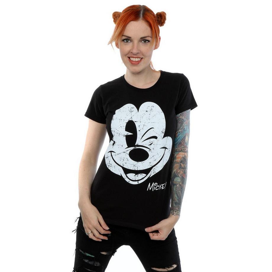 Disney Mickey Mouse Wink Imprimé Graphique T-Shirt  