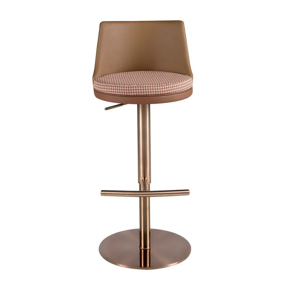 ANGEL CERDA Sgabello girevole in tessuto e similpelle  