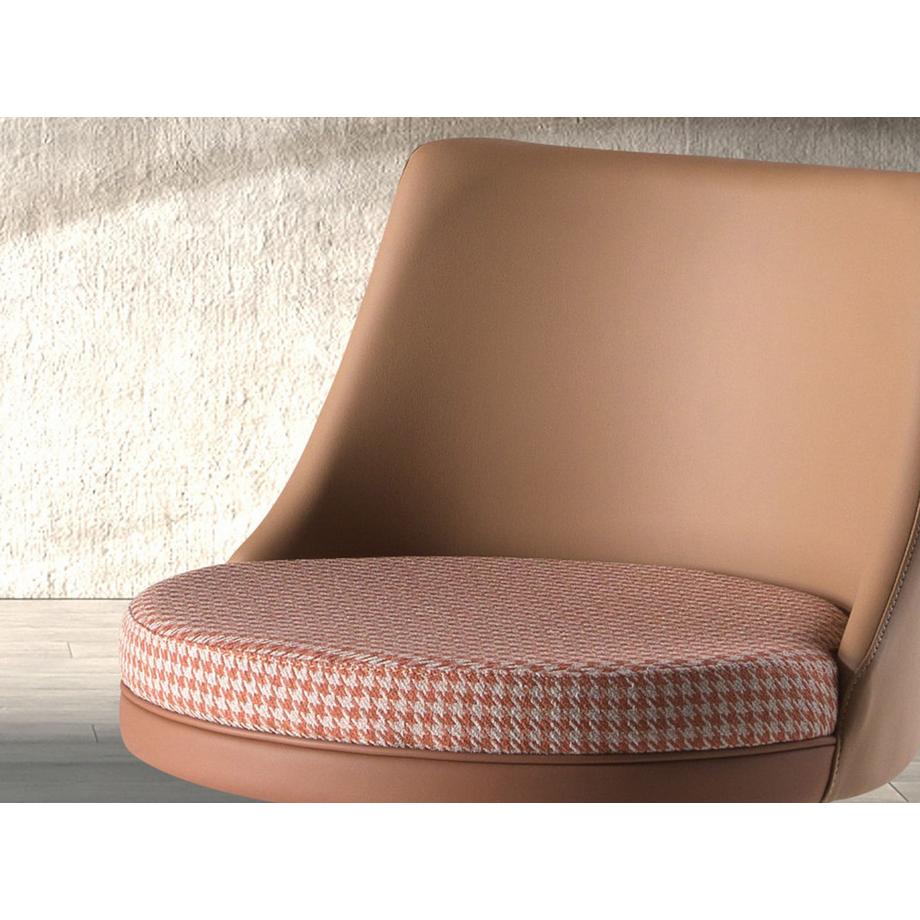 ANGEL CERDA Sgabello girevole in tessuto e similpelle  