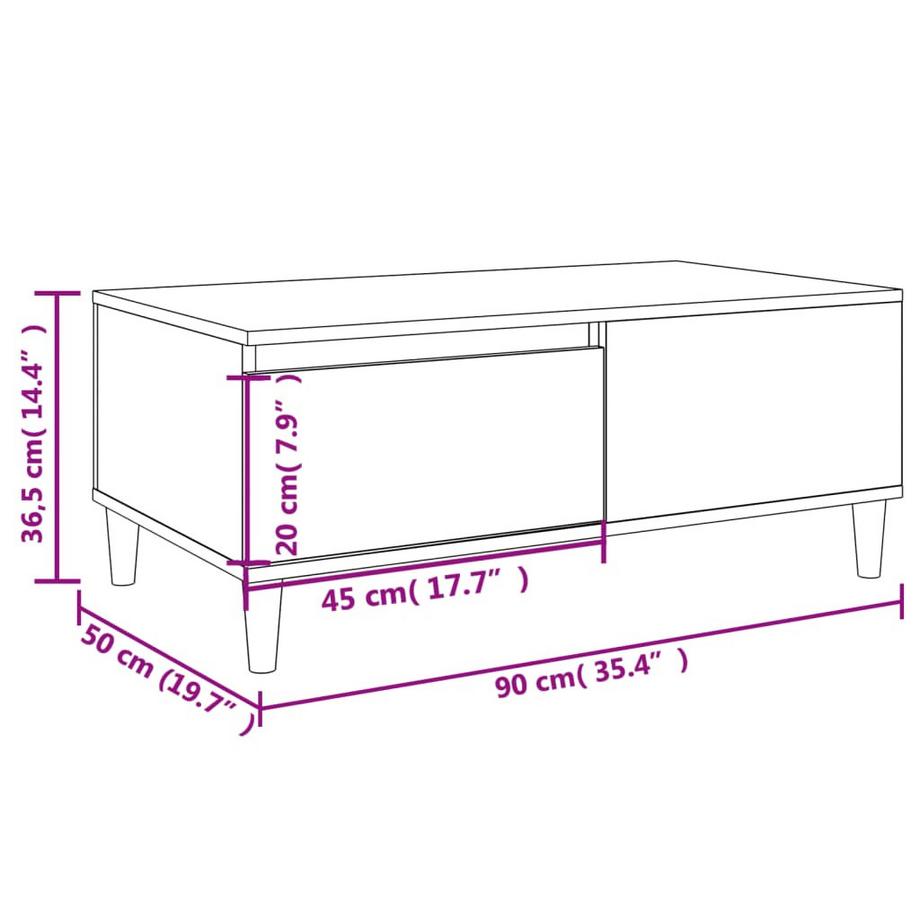 VidaXL Couchtisch holzwerkstoff  