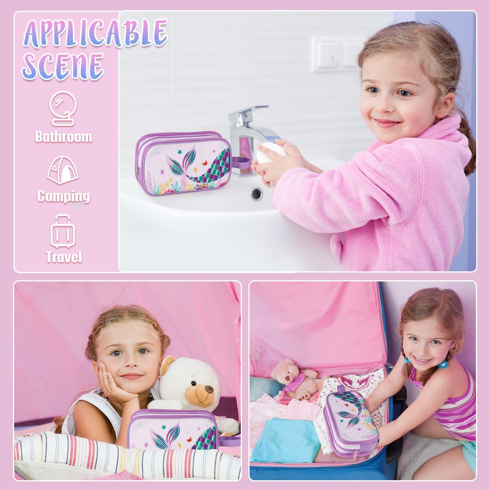 Only-bags.store Kinder Kulturtasche zum Aufhängen Meerjungfrau  