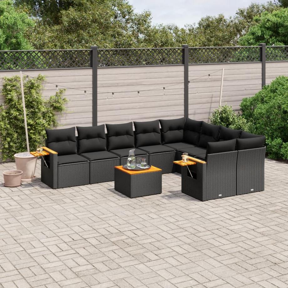 VidaXL set divano da giardino Polirattan  