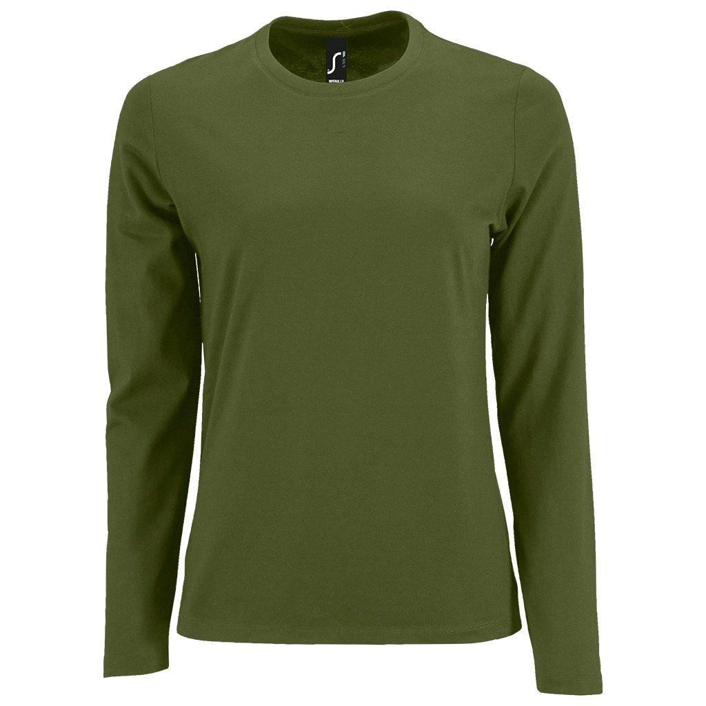 Image of Tshirt Imperial, Langärmlig Damen Khaki L