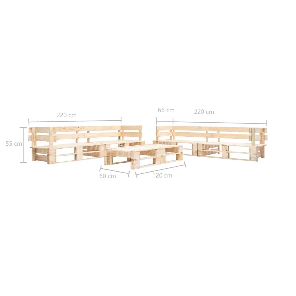 VidaXL Mobilier de jardin pinède imprégnée  